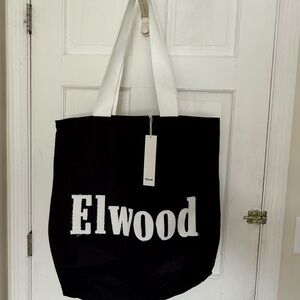 Elwood Black Canvas Tote Bag